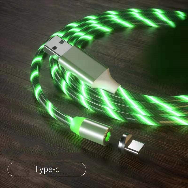 Magnetic Charging Cable Streamer Fast Charging Cable Lighting Micro USB Cable LED Magnet Charger Type-C Cable - Cruish Home