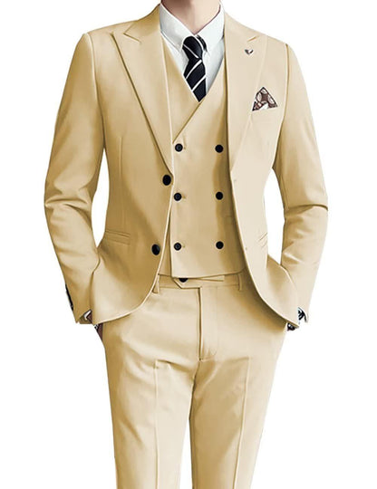 Three-piece Men's Suit Slim Fit Suit - Cruish Home