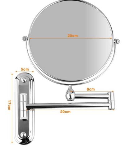 Cosmetic Mirror Wall Mounted Double Side Adjustable, Rotating Function Mirror - Cruish Home