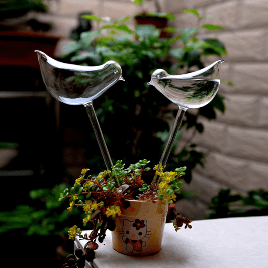 Glass Automatic Self Watering Bird Watering Cans Flowers Plant Decorative Clear Glass Watering Device Houseplant - Cruish Home