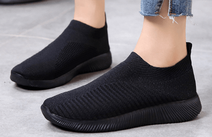 Winter casual socks shoes for women – comfortable knit slip-on design