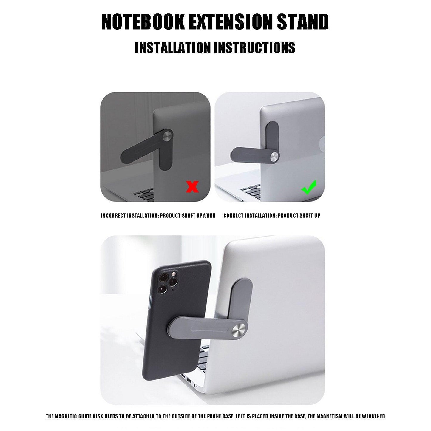 Plastic Portable Shrinkage Bracket Mobile Phone Expansion Bracket Laptop Side Expansion Bracket - Cruish Home