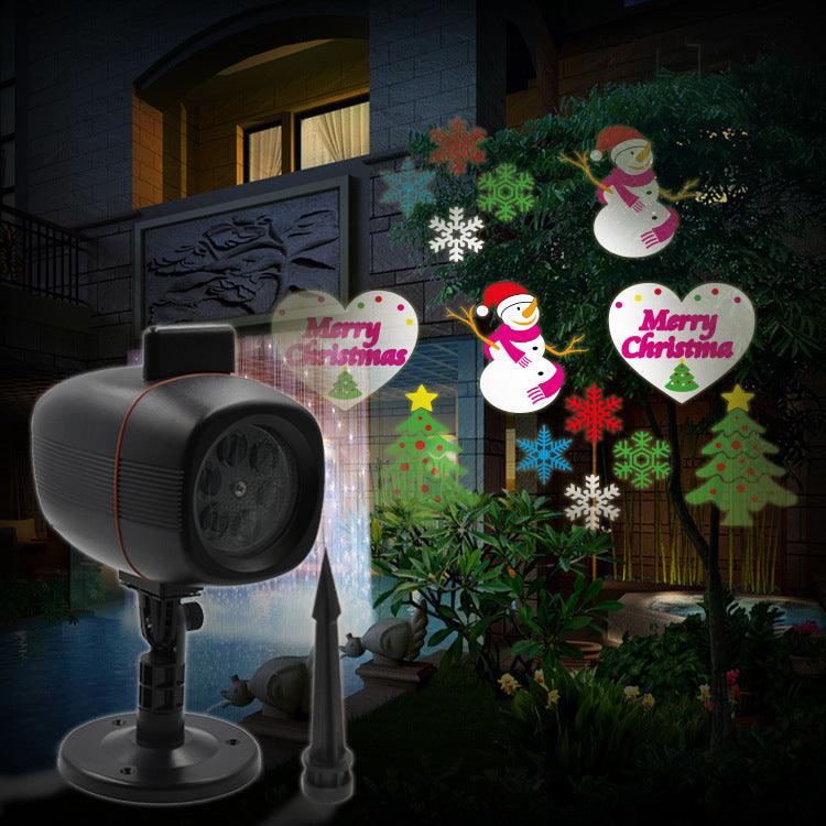 LED Christmas Projection Lamp Outdoor 12 Change Pattern Film - Cruish Home