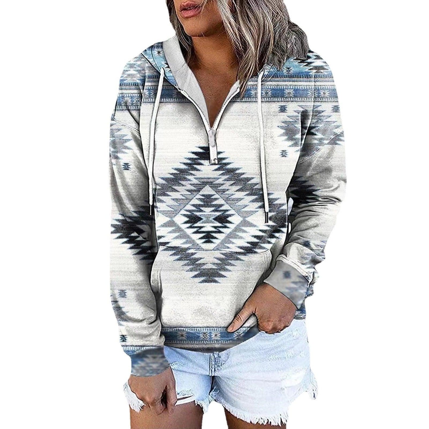 Female Ethnic Tribal Hoodie Coat - Cruish Home