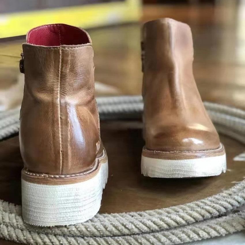 Women's Round-toe British Style Short Boots - Cruish Home