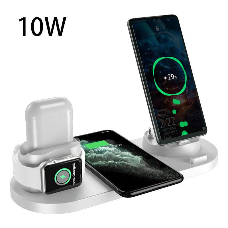 Wireless Charger For IPhone Fast Charger For Phone Fast Charging Pad For Phone Watch 6 In 1 Charging Dock Station - Cruish Home