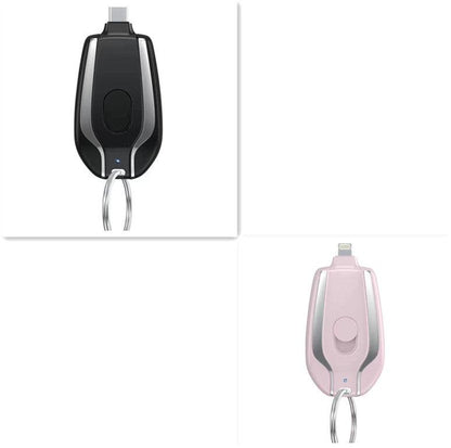 Keyring Charging Bank Wireless Portable 1500 Mah Emergency Power Supply Telescopic Small Mobile Power Supply - Cruish Home