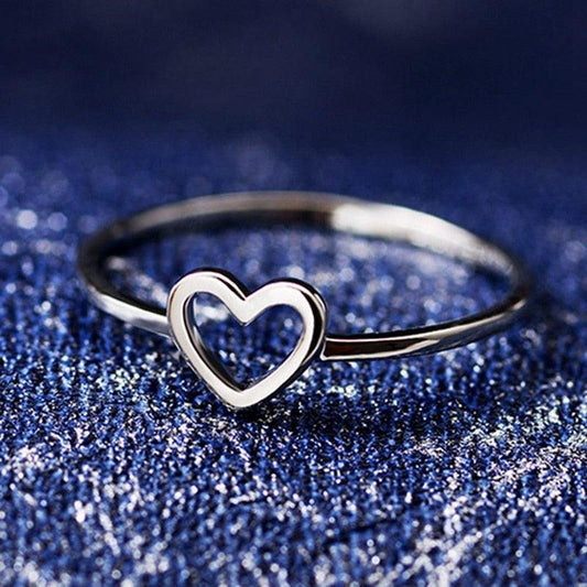 New Style Women Ring Hollow Heart Rings For Couple Wedding Best Jewelry - Cruish Home