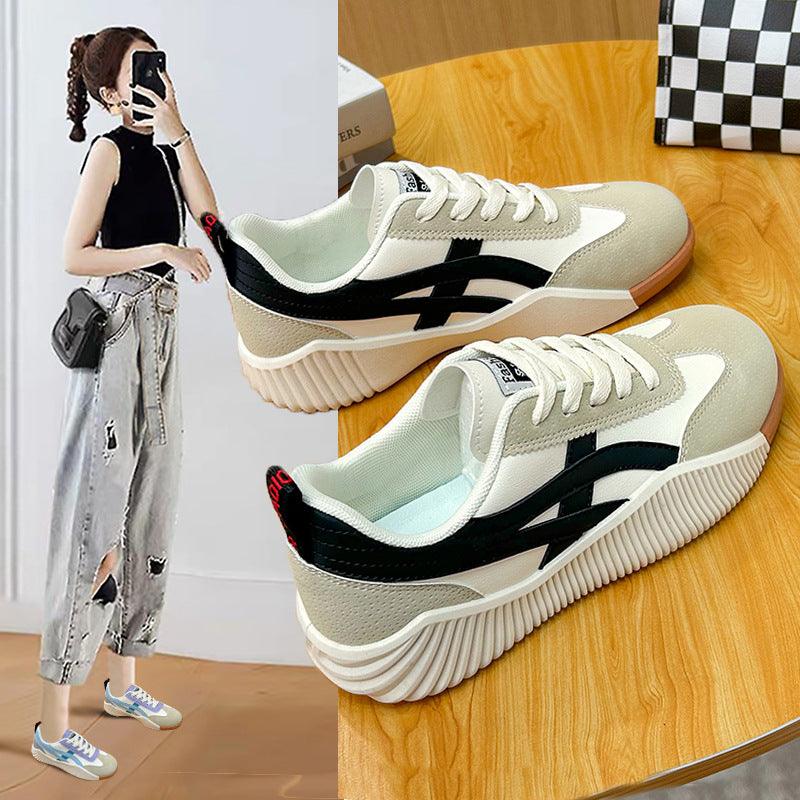 Women's Breathable Casual Flat White Shoes - Cruish Home