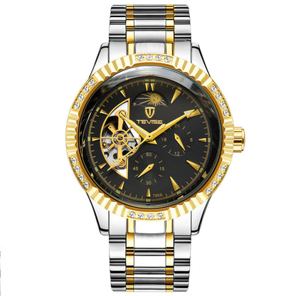 Men's Fashion Mechanical Watch With Stainless Steel Strap