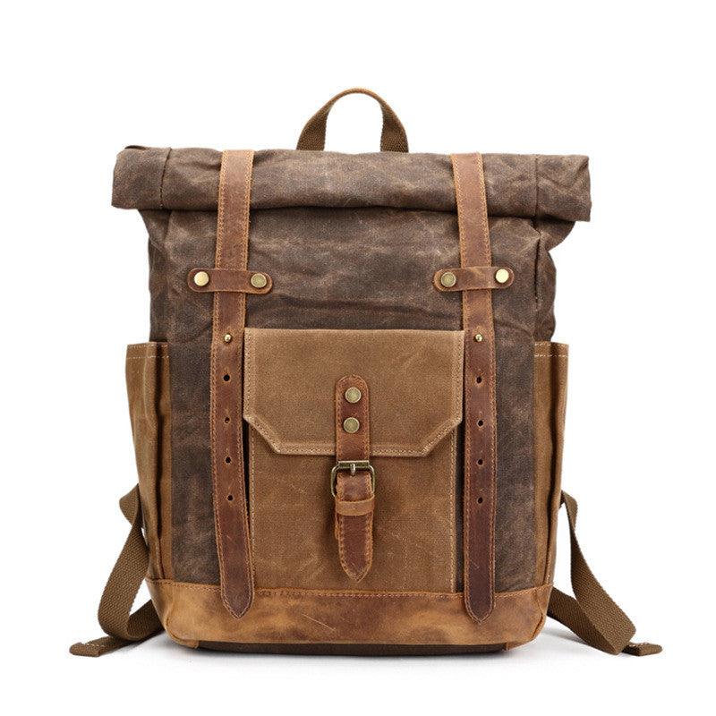 Men's Fashion Vintage Leather Canvas Laptop Bag - Cruish Home