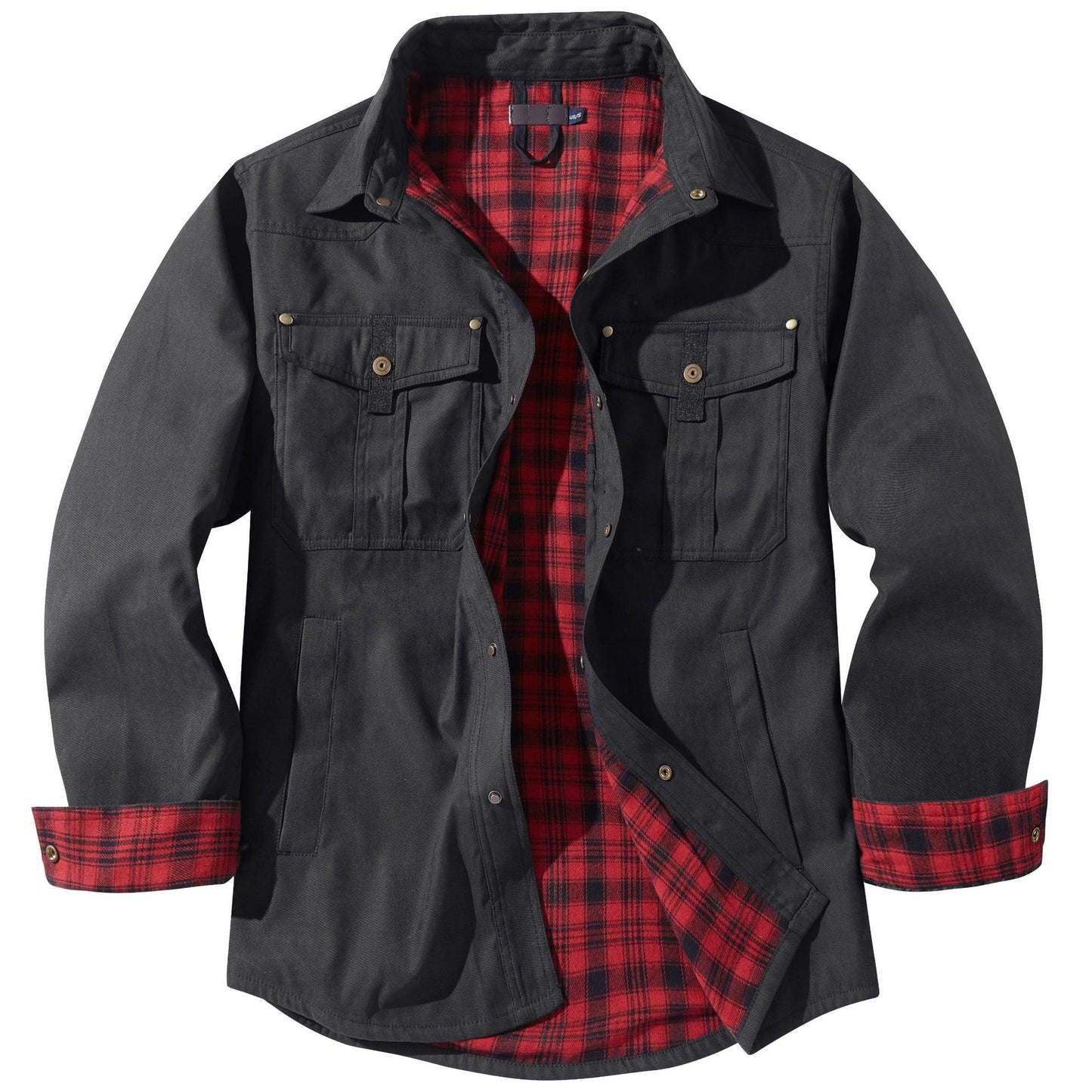 Lapel Plaid Flannel Casual Retro Western Style Jacket - Cruish Home