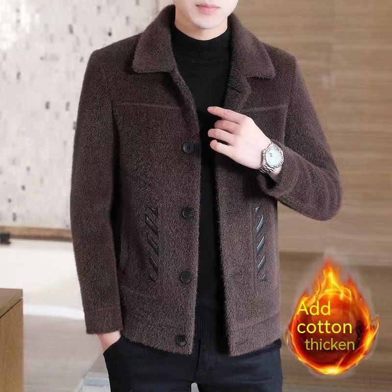 Men's Woolen Coat Short Autumn And Winter Woolen Coat Men's Padded Jacket Top Casual Trench Coat - Cruish Home