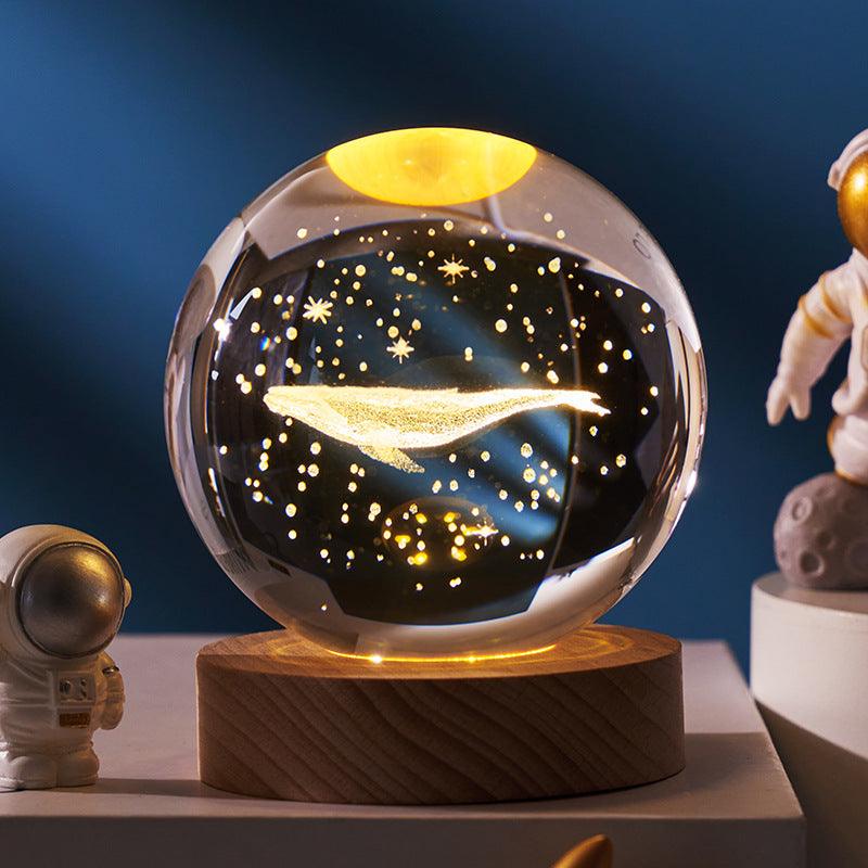 Luminous 3d Solar System Crystal Ball Desktop - Cruish Home