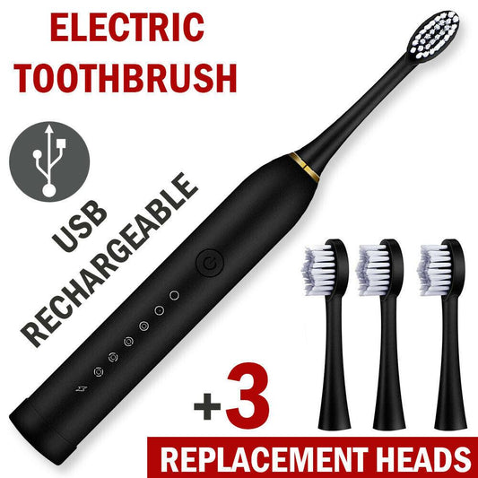 Rechargeable Electric Toothbrush Heads Brush Toothbrushes For Adults And Kids - Cruish Home