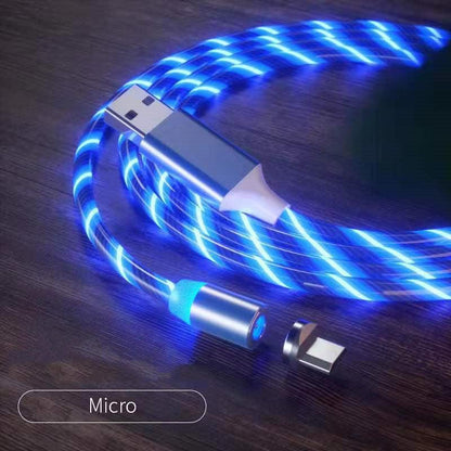 Magnetic Charging Cable Streamer Fast Charging Cable Lighting Micro USB Cable LED Magnet Charger Type-C Cable - Cruish Home