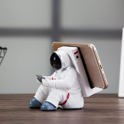 Simple Astronaut Mobile Phone Stand Student Desktop Holder Cute Spaceman Cell Phone Holder Creative Gift Small Desk Decoration - Cruish Home