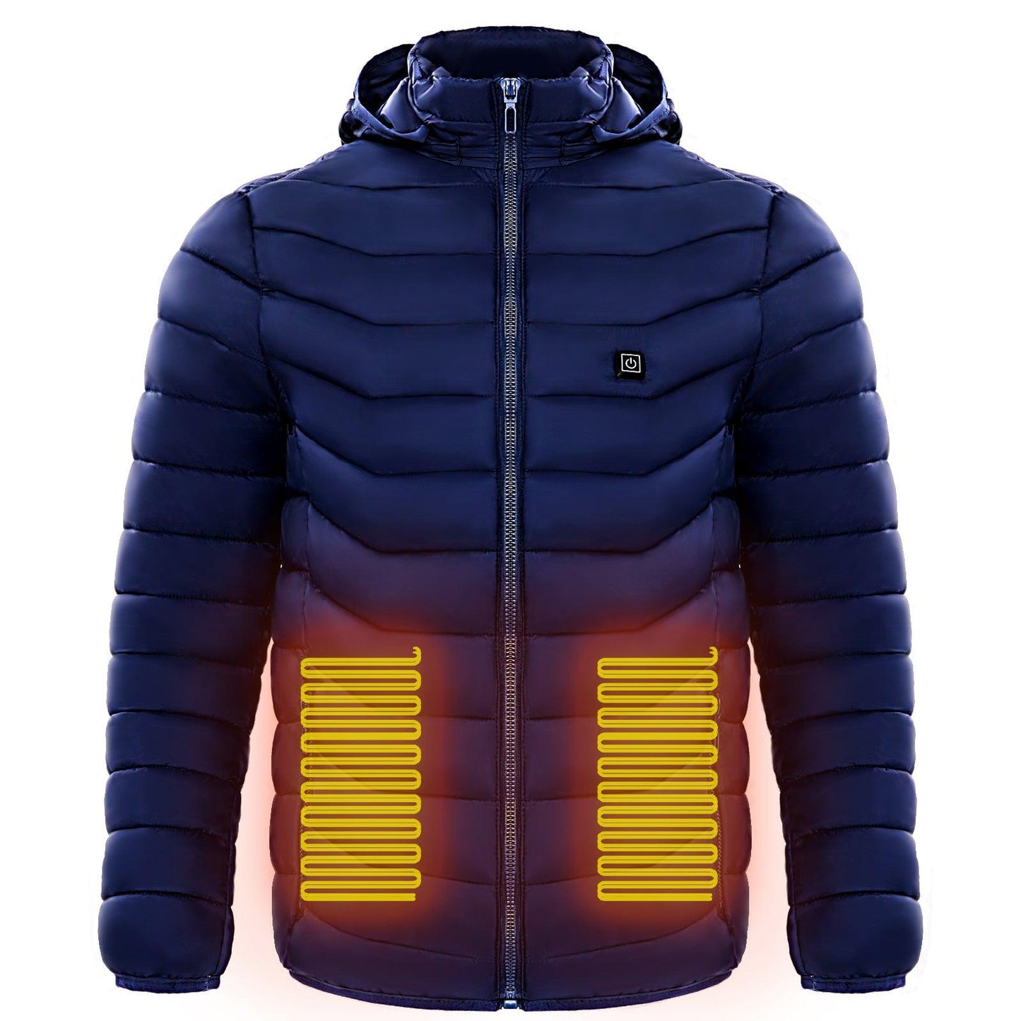 Men Heated Puffer Jacket Electric Heating Coat Insulated Hood Windbreaker - Cruish Home