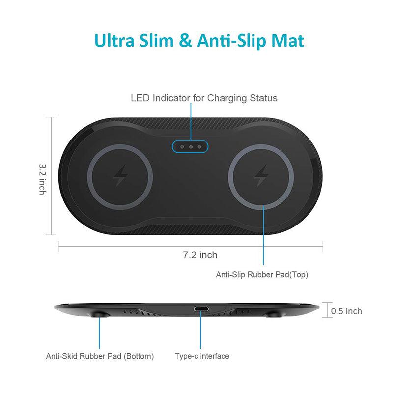 Wireless Charger Dual Mobile Phone Charger - Cruish Home