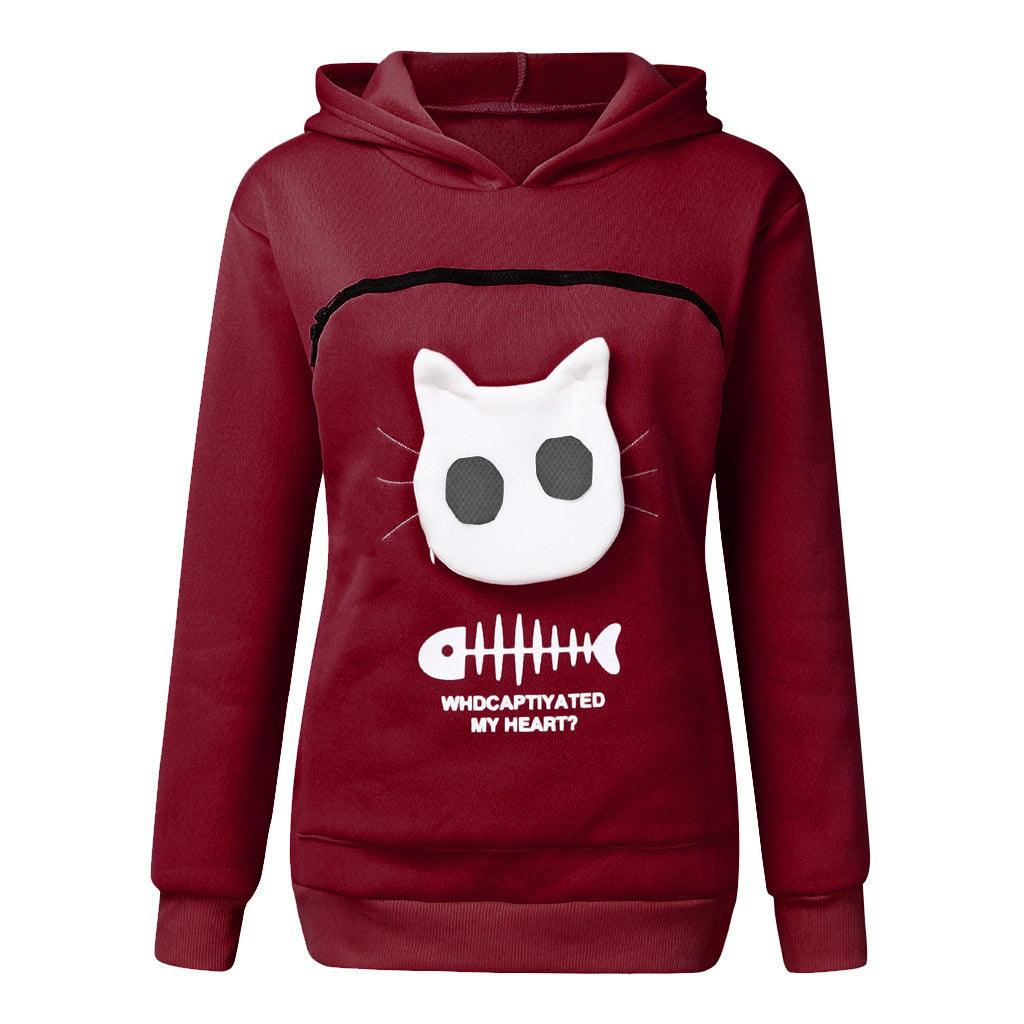 Cat print hoodie - Cruish Home