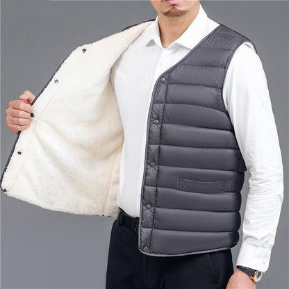 Plush Down Cotton Vest Men's Plus Size Thickening To Keep Warm - Cruish Home