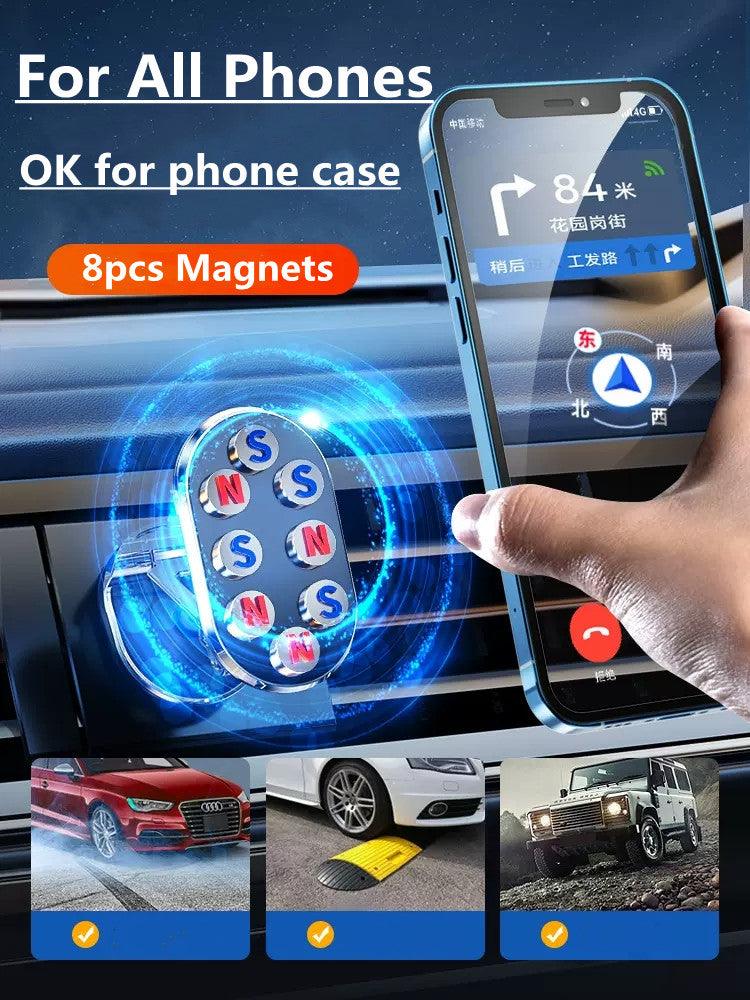 Rotate Metal Magnetic Car Phone Holder Foldable Universal Mobile Phone Stand Air Vent Magnet Mount GPS Support - Cruish Home