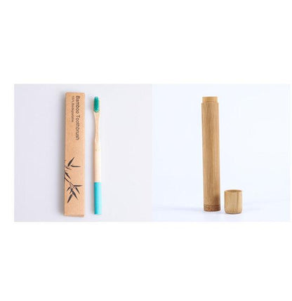 Natural bamboo handle round bamboo toothbrush - Cruish Home