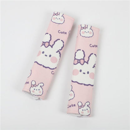 Cute Bunny Ice Silk Car Shoulder Protector - Cruish Home