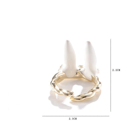 Rabbit Ear Ring Women's Oil Drop Color Ring - Cruish Home