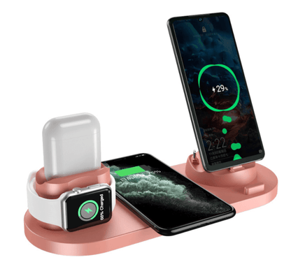 Wireless Charger For IPhone Fast Charger For Phone Fast Charging Pad For Phone Watch 6 In 1 Charging Dock Station - Cruish Home