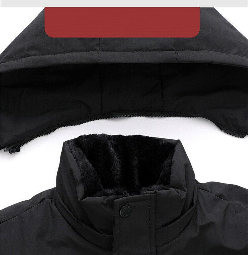 Men's Coat Winter Thick Cotton Clothing Removable Hat - Cruish Home