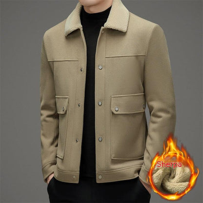 Men's Autumn And Winter Woolen Jacket - Cruish Home