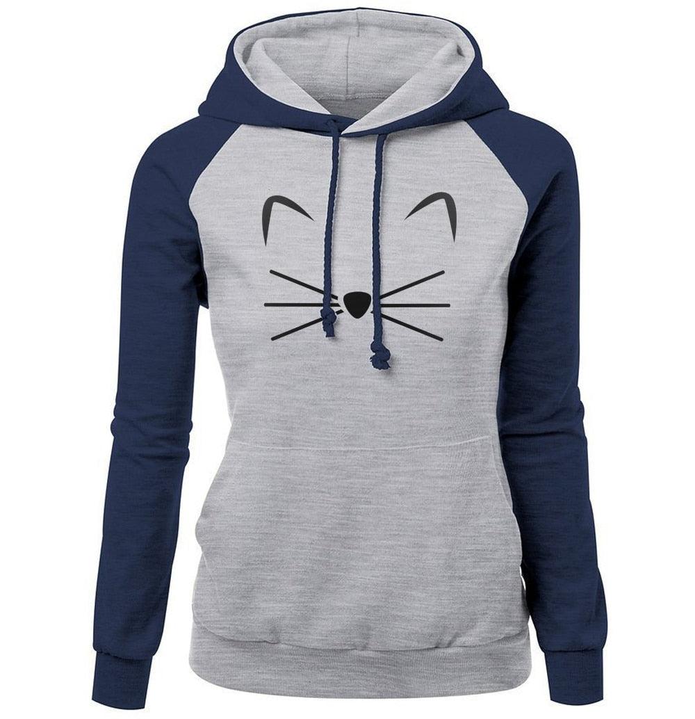 Cute Cat Woman Hoodies Sweater - Cruish Home