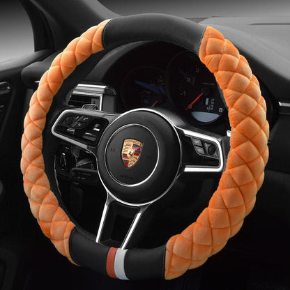 Universal Car Steering Wheel Cover Winter Decoration Cute 38cm Plush Footprint Auto Automobile Vehicle Steering Wheel Protector - Cruish Home