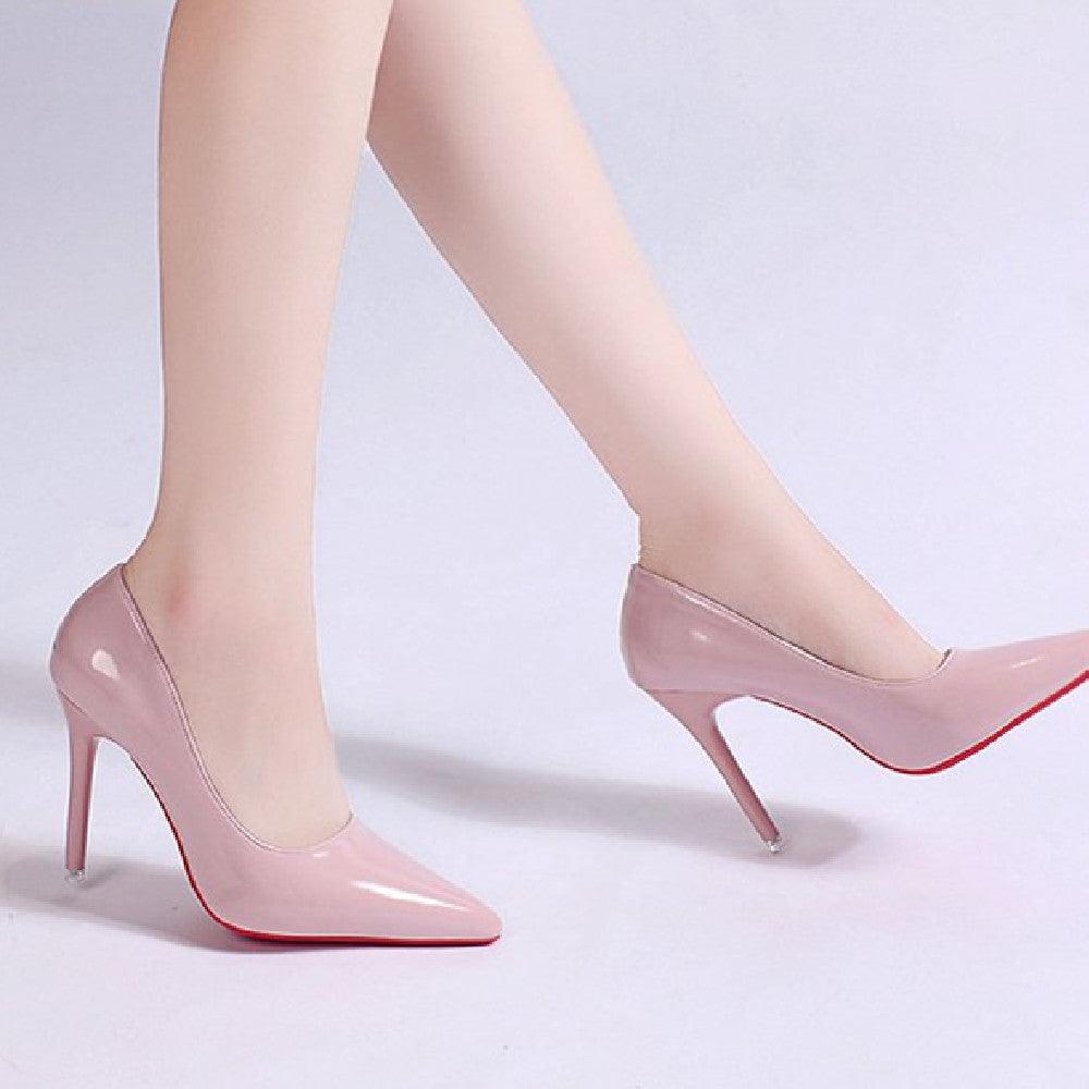 Pumps Women's Stiletto Heel Pointed Toe Sexy High Heels Shallow Mouth Super High Heel Solid Color - Cruish Home