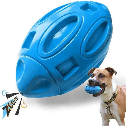 Pet Supplies Dog Toys Rubber Sounding Rugby Wear-Resistant Bite-Resistant Sounding Dog Ball - Cruish Home