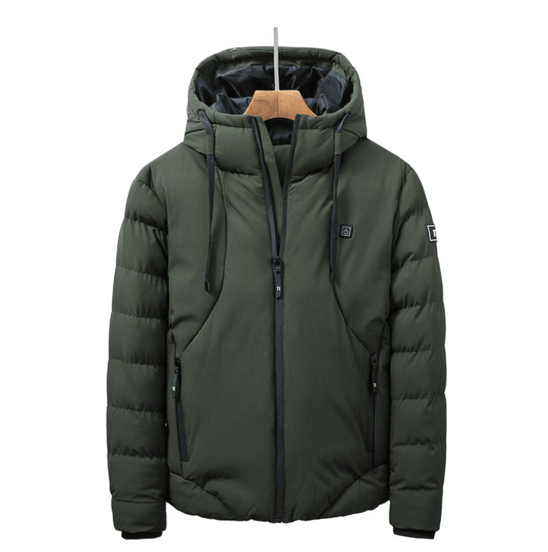 New Men Women Cotton Coat USB Smart Electric Heated Jackets Winter Thicken Down Hooded Outdoor Hiking Ski Clothing 7XL - Cruish Home