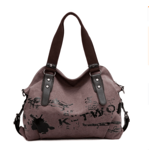 Canvas bag fashion lady shoulder bag graffiti printing bag female - Cruish Home