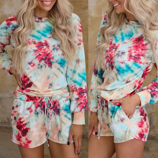 Spring And Summer European And American Tie-dye Homewear Women - Cruish Home