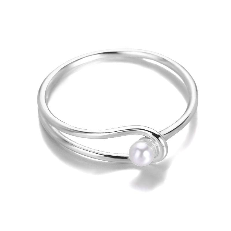 Ring Pearl Geometric Women's Cold Wind Design Sense - Cruish Home