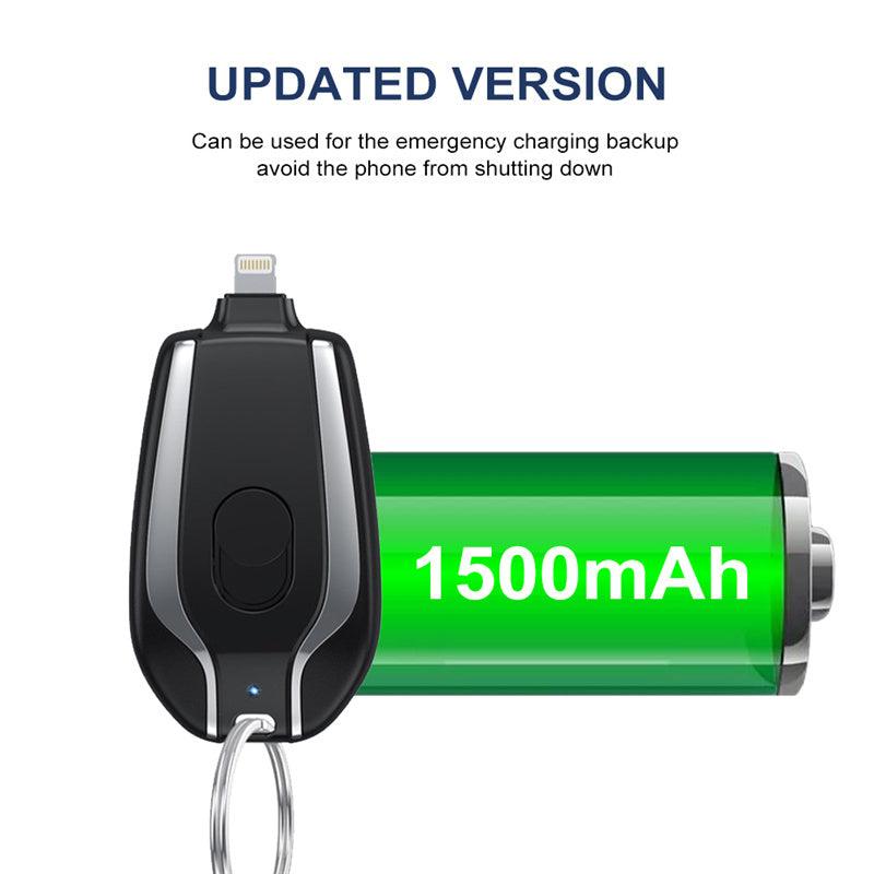 Mini Keychain Charger Emergency Power Bank Type-C