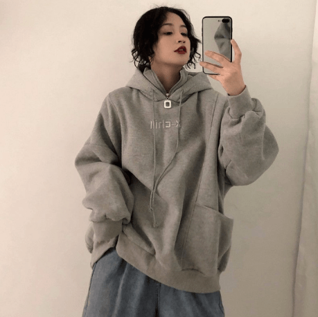 Hoodies Women Autumn Winter New Korean Style Student Loose Embroidered Simple Plus Velvet High Quality Soft Womens Clothing Chic - Cruish Home