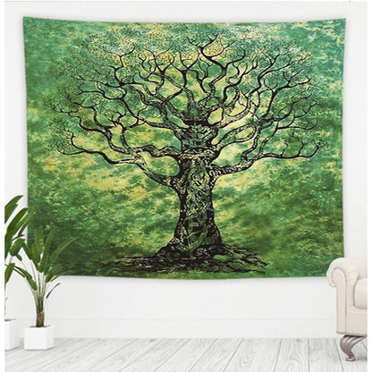 Nature Wall Tapestry Tree Forest Starry Sky Psychedelic Carpet Wall Cloth Tapestries Sunset Hippie Tree Landscape Home Decor - Cruish Home