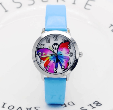 Children's Watches Kids Quartz Watch Student Girls Quartz-watch Cute Colorful Butterfly Dial Waterproof Watch - Cruish Home