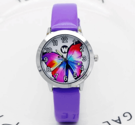 Children's Watches Kids Quartz Watch Student Girls Quartz-watch Cute Colorful Butterfly Dial Waterproof Watch - Cruish Home