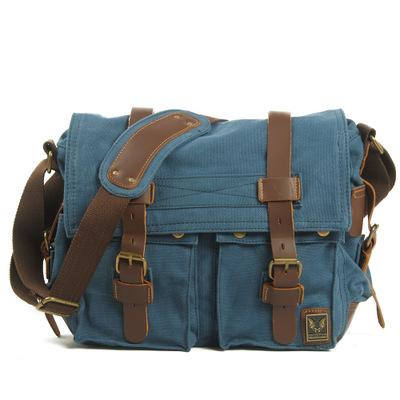 Canvas Leather Fashion Messenger Bag For Men