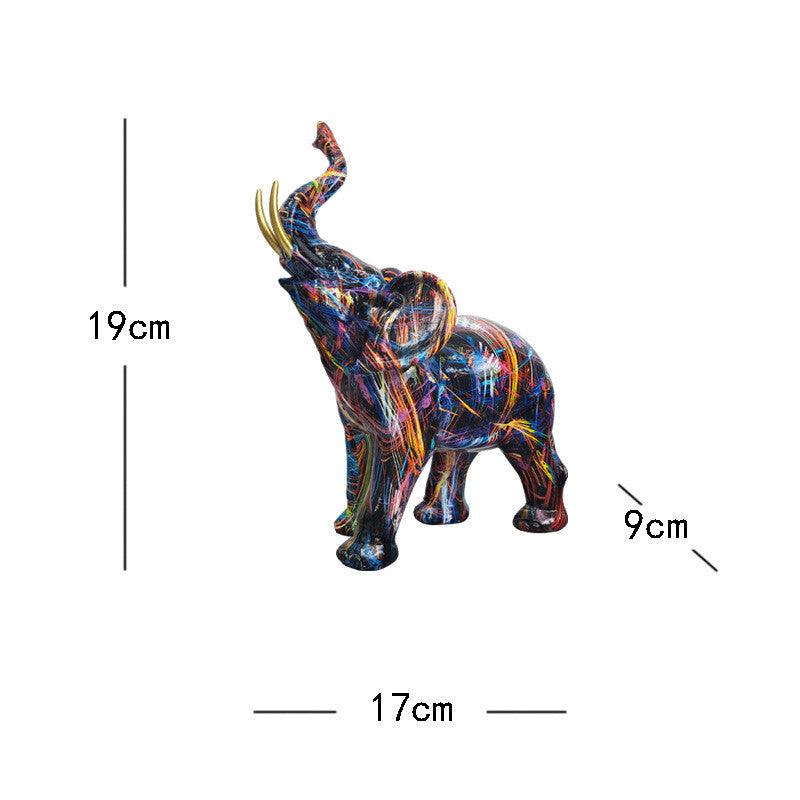 Exclusively For Colorful Elephant Resin Ornaments For Home Furnishings - Cruish Home