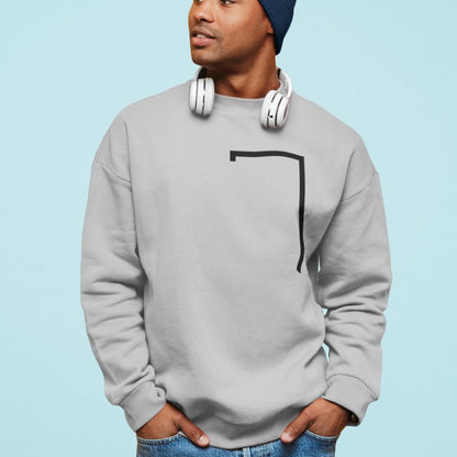 Mens Angled Logo Crewneck Sweatshirt