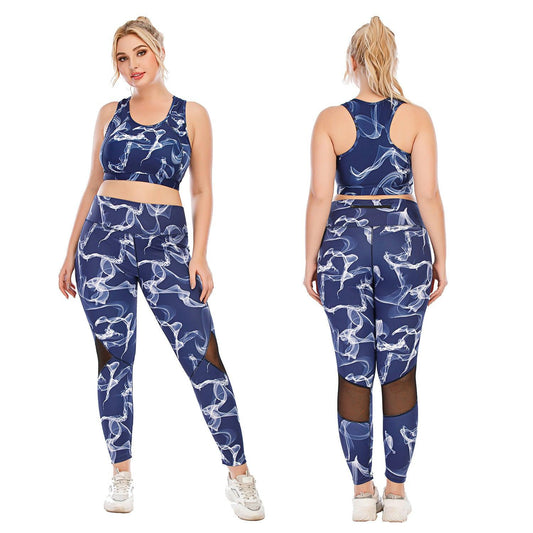 Oversized Yoga Suit Tight Pants Sports Bra - Cruish Home