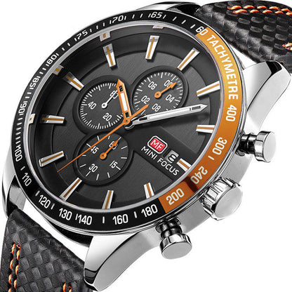 Men's Fashion Quartz Watch With Calendar Feature